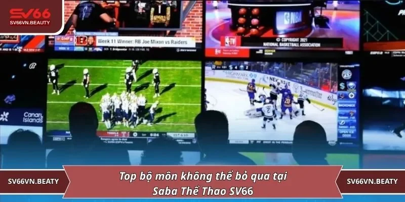 Top bộ môn không thể bỏ qua tại Saba Thể Thao SV66